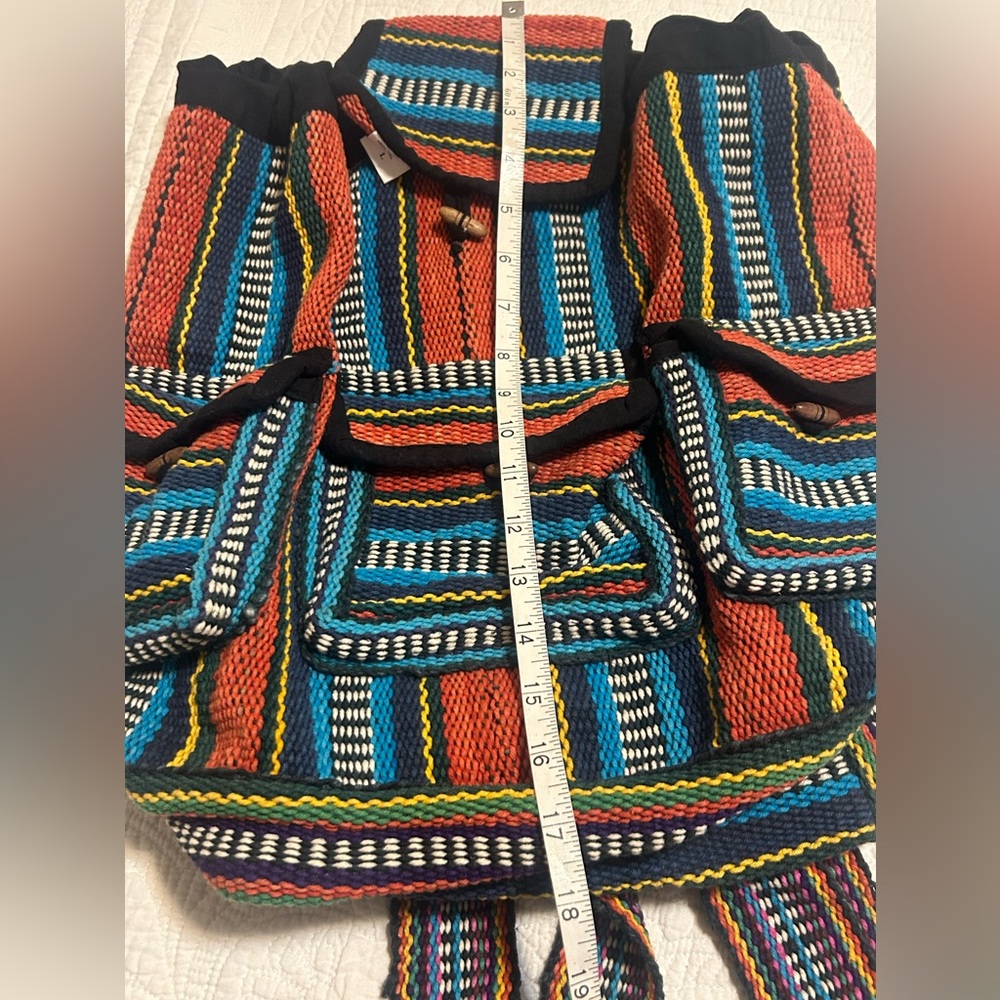 Multicolor Striped Women's Backpack - Picture 7 of 7